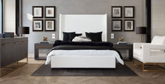 Seattle Linen Wingback Panel Bed – top view – Lusso Furniture Miami
