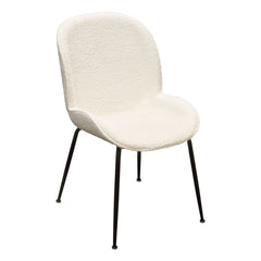 Session Boucle Dining Chair Set – side view – Lusso Furniture Miami