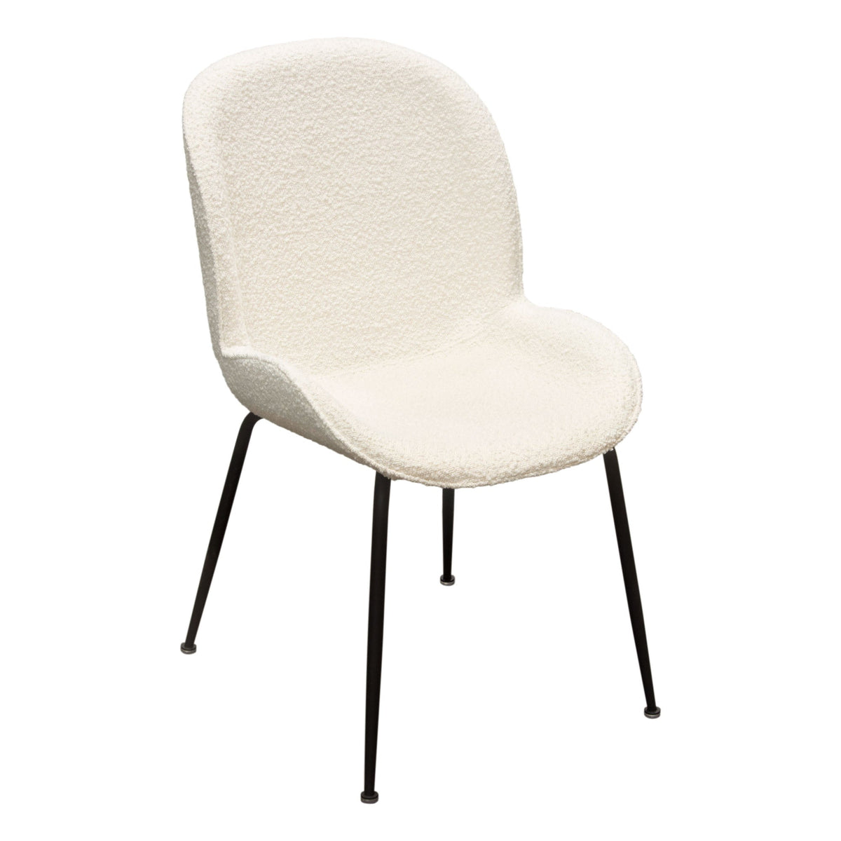 Session Boucle Dining Chair Set – side view – Lusso Furniture Miami