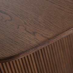 Sienna Fluted Leg Dining Table – top view – Lusso Furniture Miami