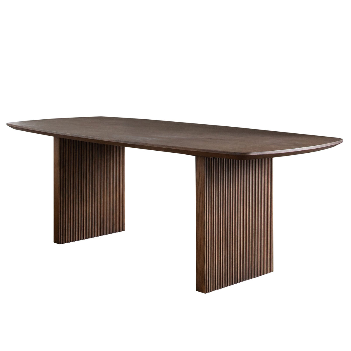 Sienna Fluted Leg Dining Table – angle view – Lusso Furniture Miami