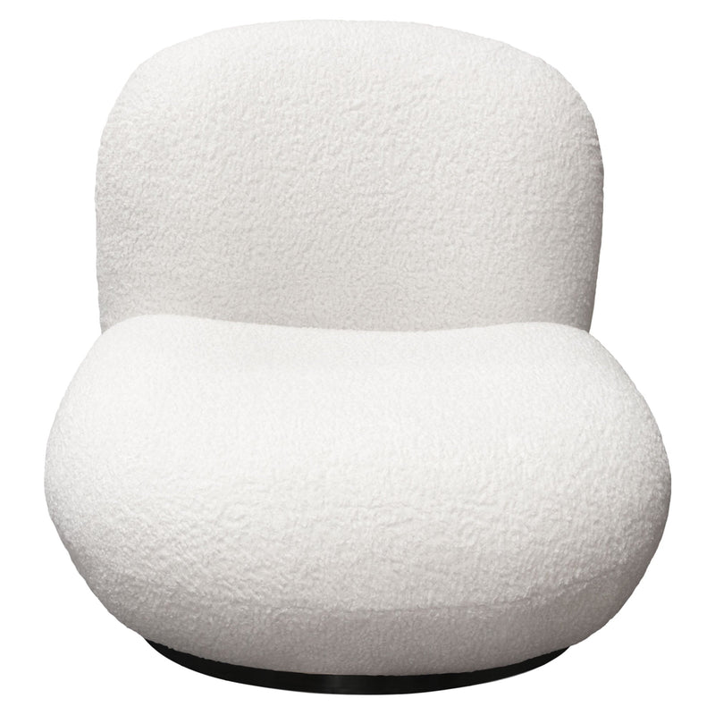 Simone Faux Sheepskin Swivel Accent Chair-zoom-
