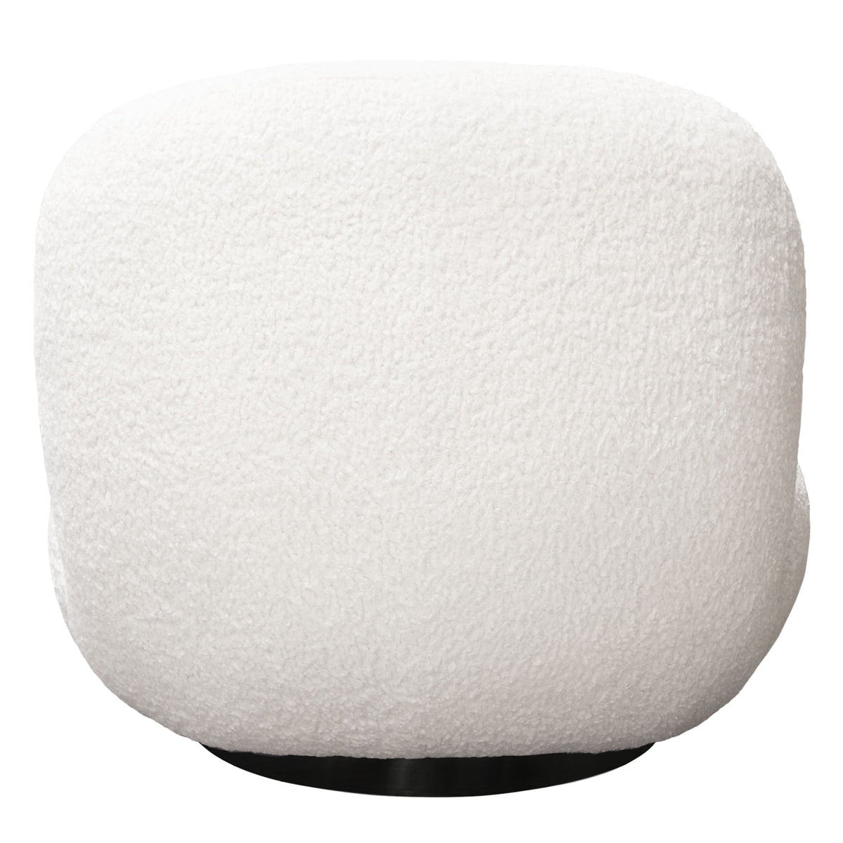 Simone Faux Sheepskin Swivel Accent Chair – top view – Lusso Furniture Miami