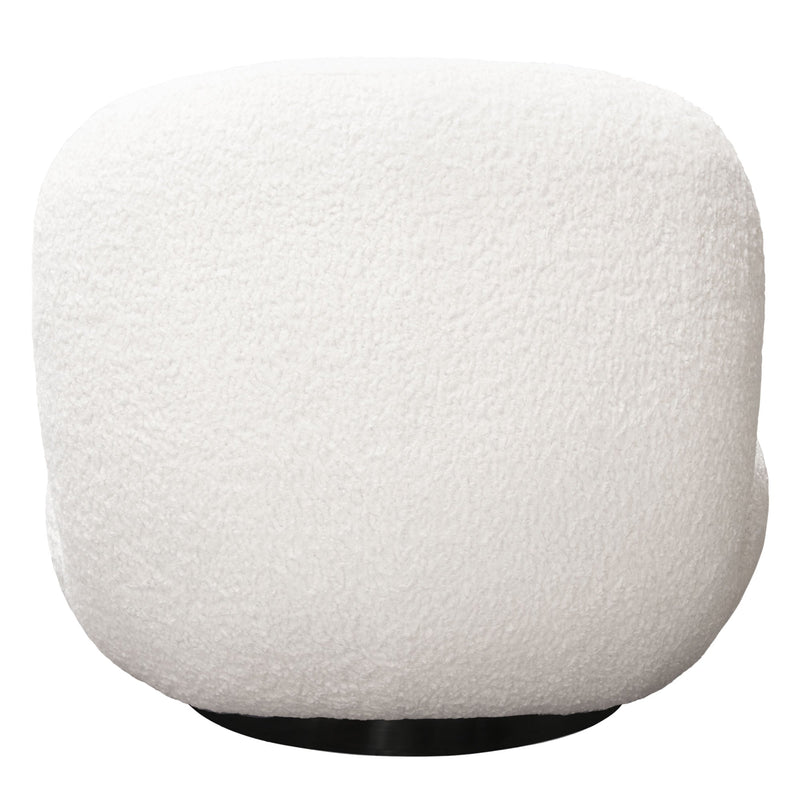 Simone Faux Sheepskin Swivel Accent Chair-zoom-