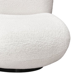 Simone Faux Sheepskin Swivel Accent Chair – close-up – Lusso Furniture Miami