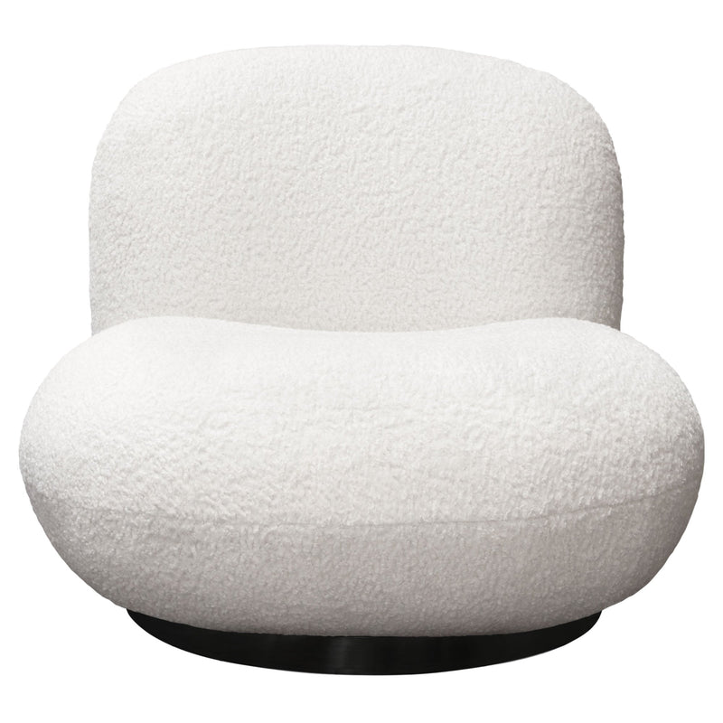 Simone Faux Sheepskin Swivel Accent Chair-zoom-