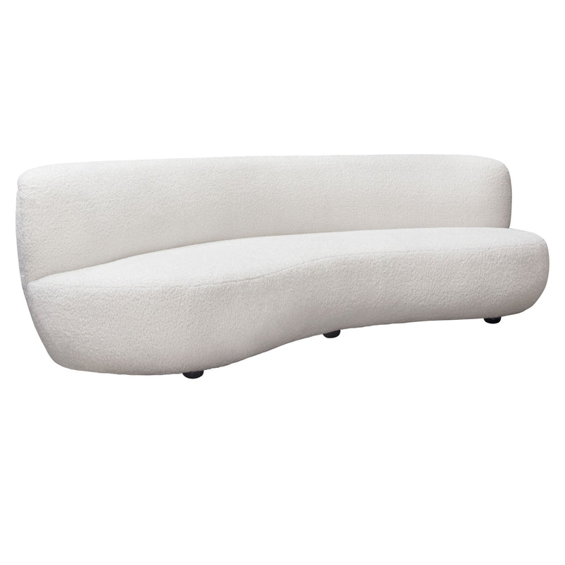 Simone Curved Faux Sheepskin Sofa-zoom-