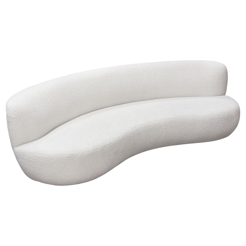 Simone Curved Faux Sheepskin Sofa-zoom-