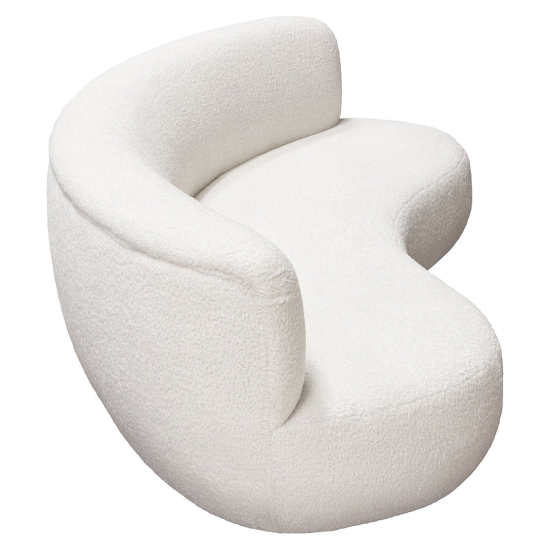 Simone Curved Faux Sheepskin Sofa-zoom-