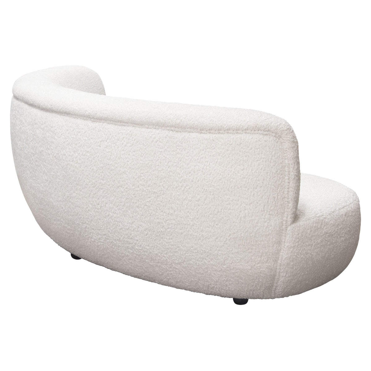 Simone Curved Faux Sheepskin Sofa – top view – Lusso Furniture Miami