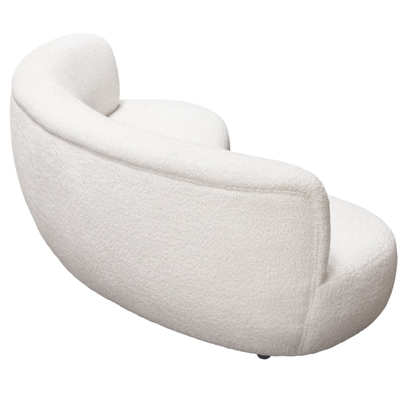 Simone Curved Faux Sheepskin Sofa-zoom-