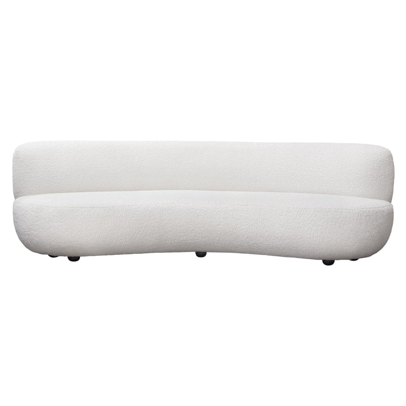 Simone Curved Faux Sheepskin Sofa-zoom-