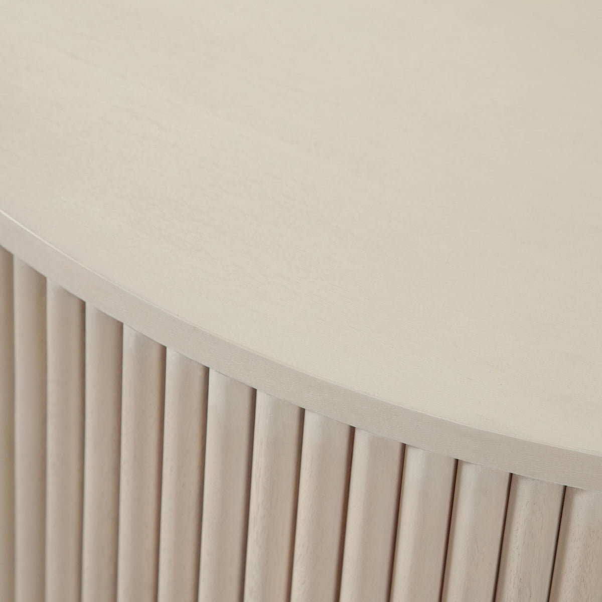 Siren Fluted Pedestal Coffee Table – room setting – Lusso Furniture Miami
