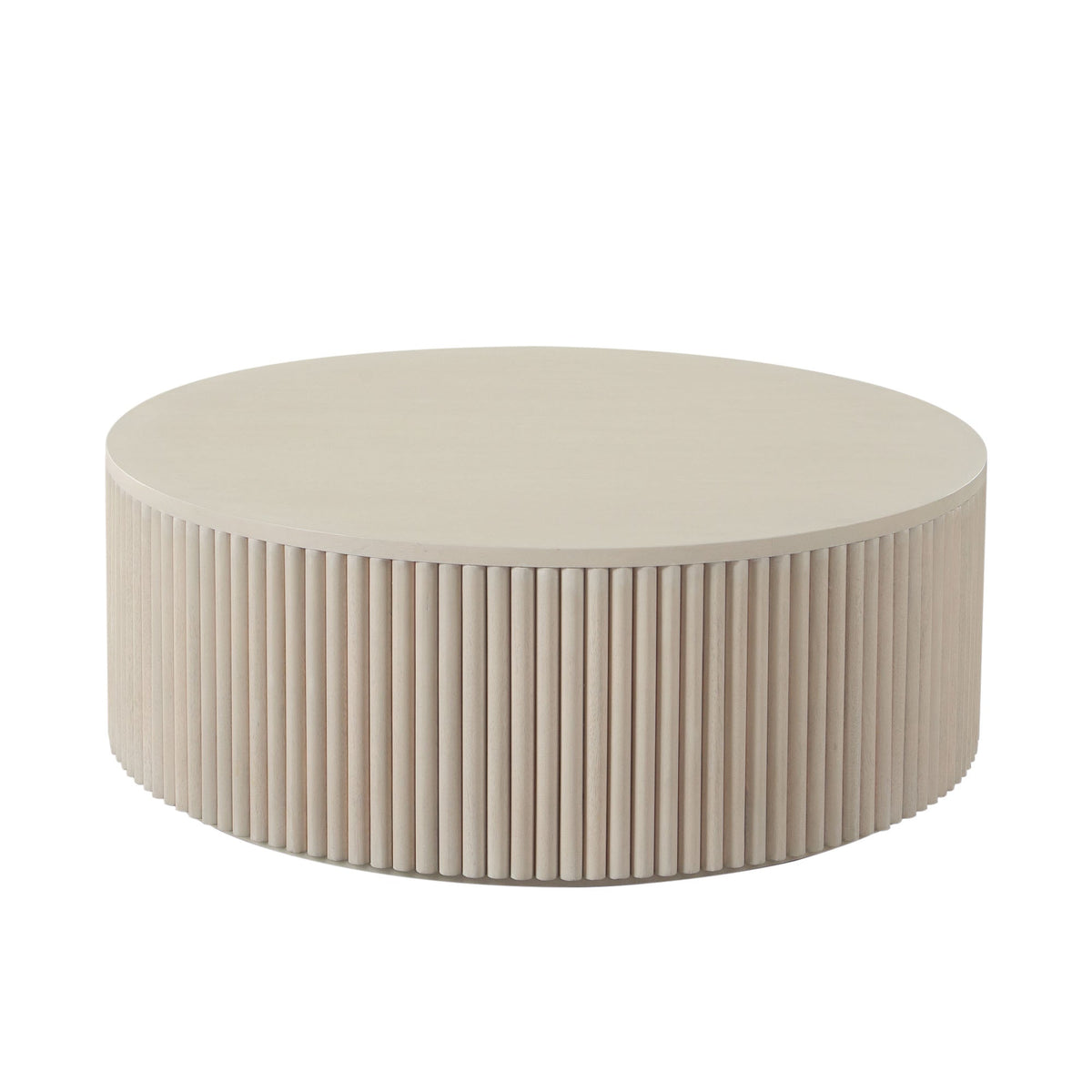 Siren Fluted Pedestal Coffee Table – angle view – Lusso Furniture Miami