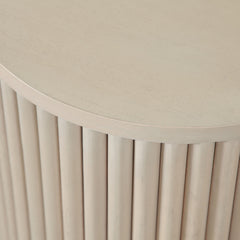 Siren Fluted Pedestal Round End Table – detail – Lusso Furniture Miami