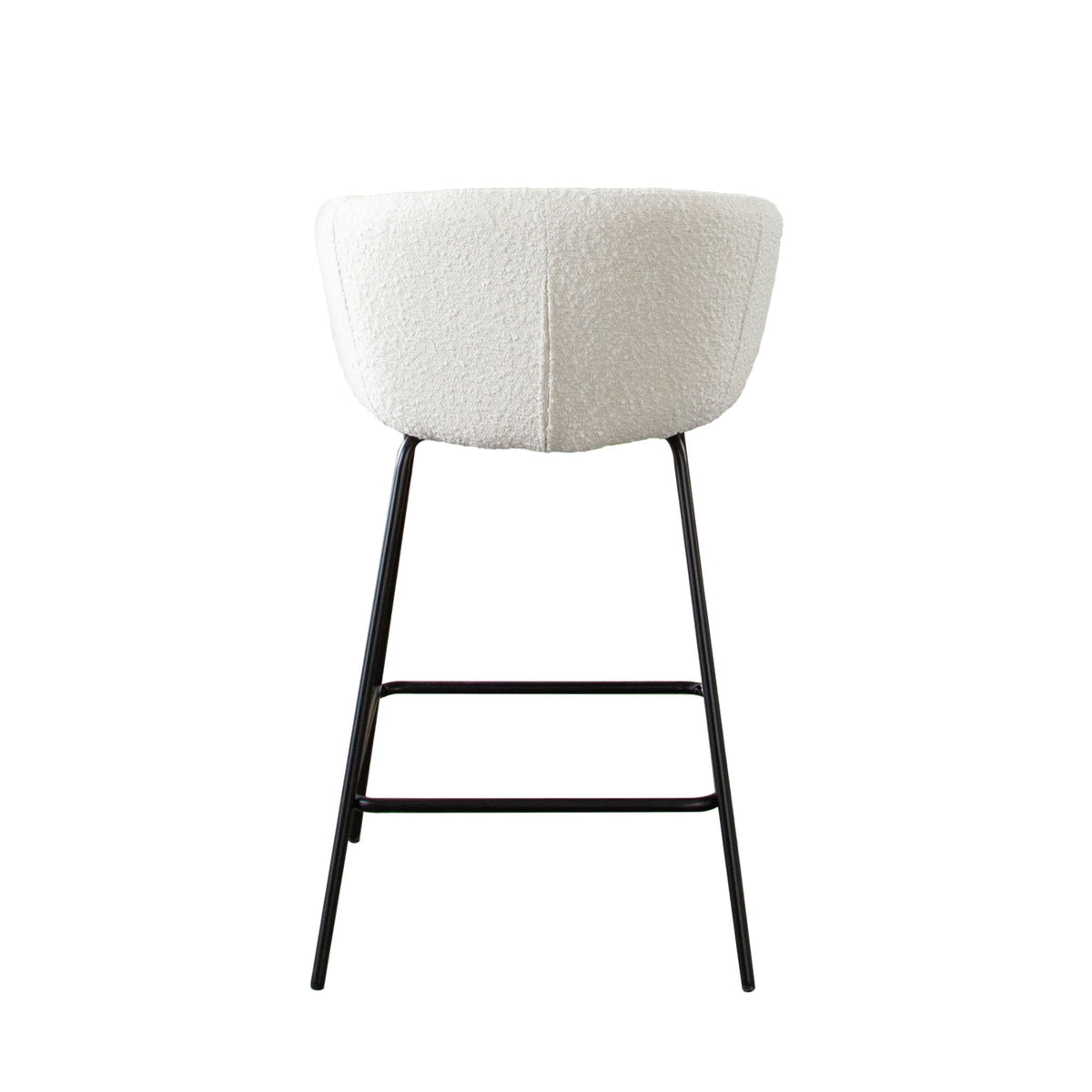 Skyler Boucle Counter Stool Set – room setting – Lusso Furniture Miami