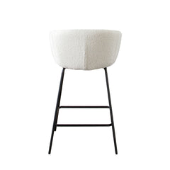 Skyler Boucle Counter Stool Set – room setting – Lusso Furniture Miami