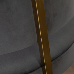 Solstice Velvet Counter Stool – back view – Lusso Furniture Miami