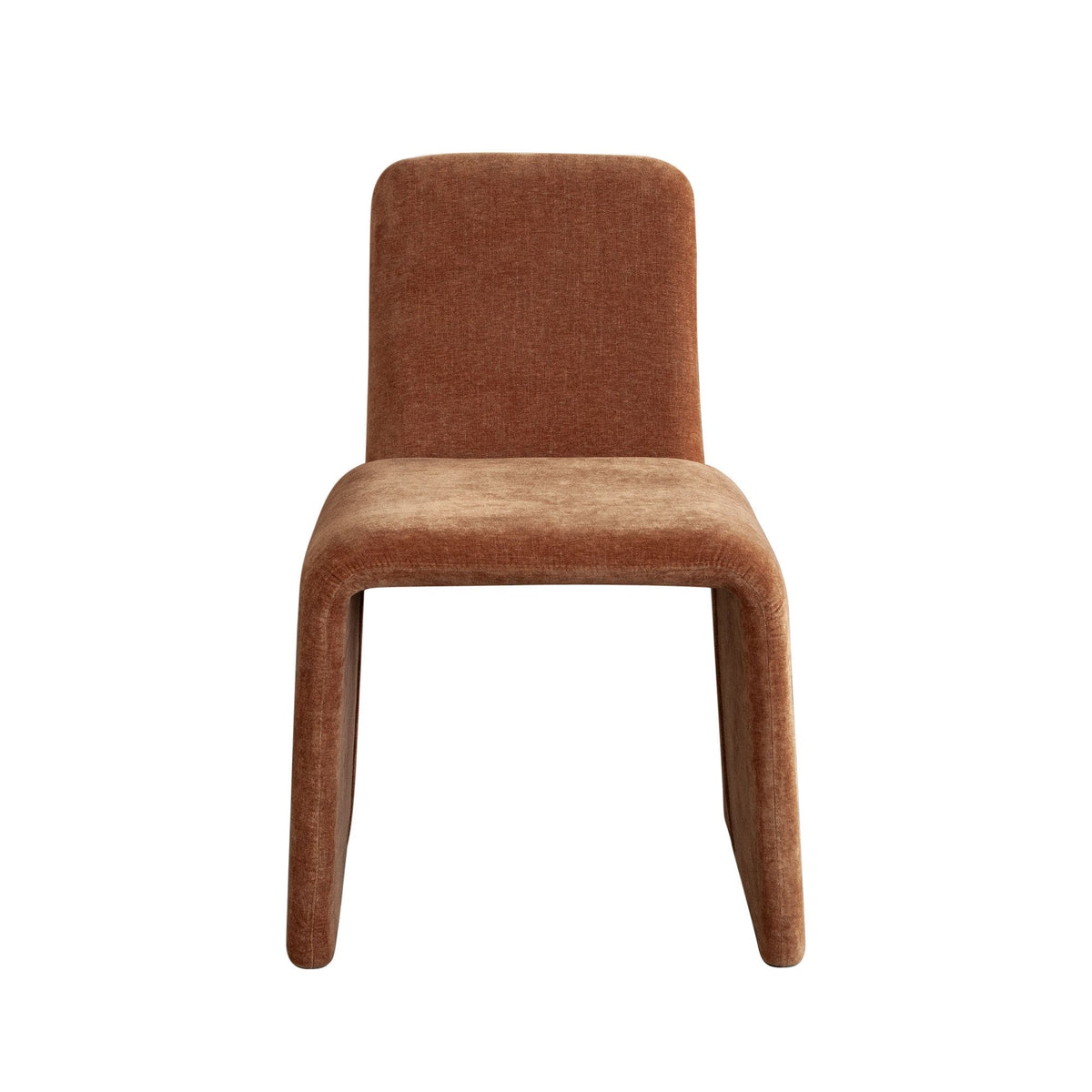 Sona Convertible Armless Dining Chair – Amber Fabric – side view – Lusso Furniture Miami