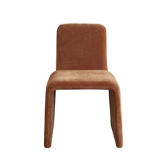 Sona Convertible Armless Dining Chair – Amber Fabric – side view – Lusso Furniture Miami