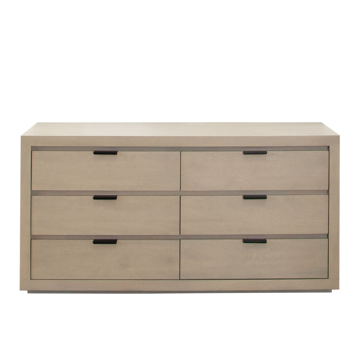 Sonoma Six Drawer Wood Dresser – angle view – Lusso Furniture Miami