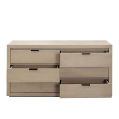 Sonoma Six Drawer Wood Dresser – side view – Lusso Furniture Miami