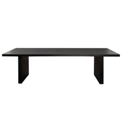 Sonoma Mango Wood Dining Table – 110" / Black Finish – room setting – Lusso Furniture Miami