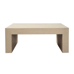 Sonoma Square Wood Coffee Table – Light Natural Grey Wash Finish – front view – Lusso Furniture Miami