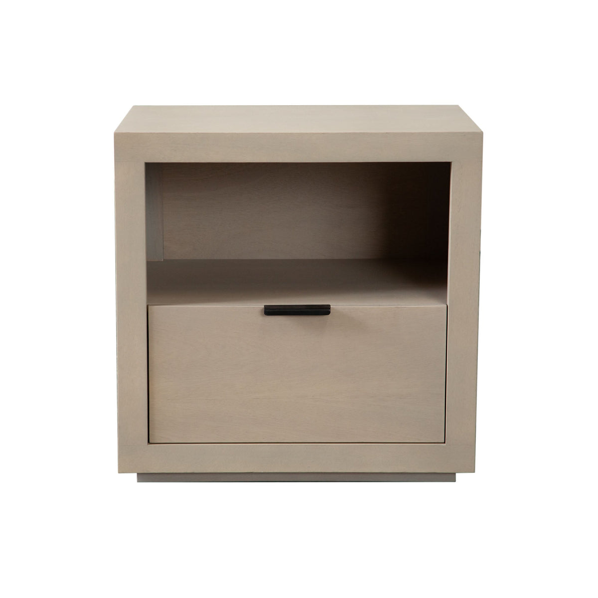 Sonoma Mango Wood Nightstand – Light Natural Grey Wash Finish – front view – Lusso Furniture Miami