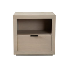 Sonoma Mango Wood Nightstand – Light Natural Grey Wash Finish – front view – Lusso Furniture Miami