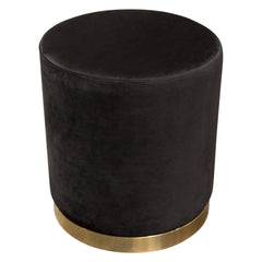 Sorbet Round Velvet Ottoman – angle view – Lusso Furniture Miami