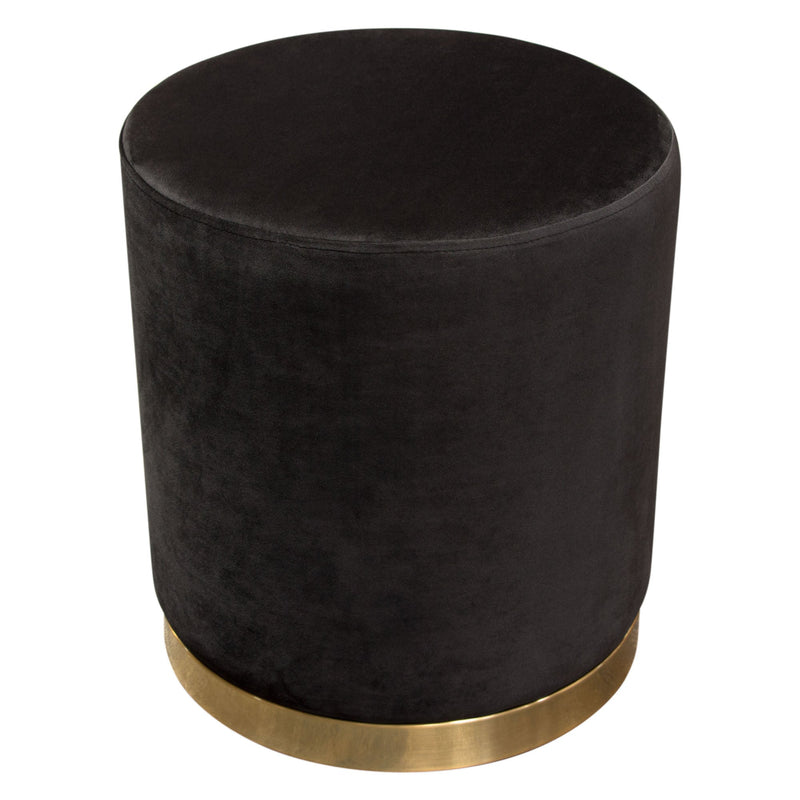 Sorbet Round Velvet Ottoman-zoom-