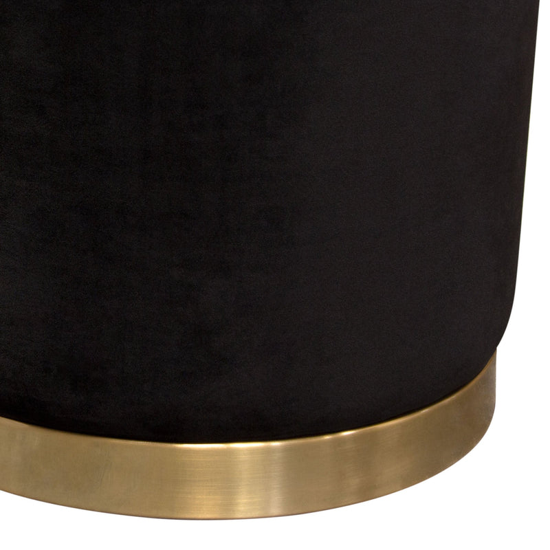 Sorbet Round Velvet Ottoman-zoom-