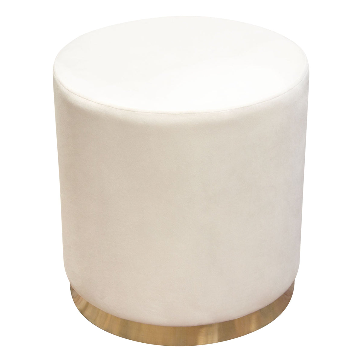 Sorbet Round Velvet Ottoman – alternate view – Lusso Furniture Miami