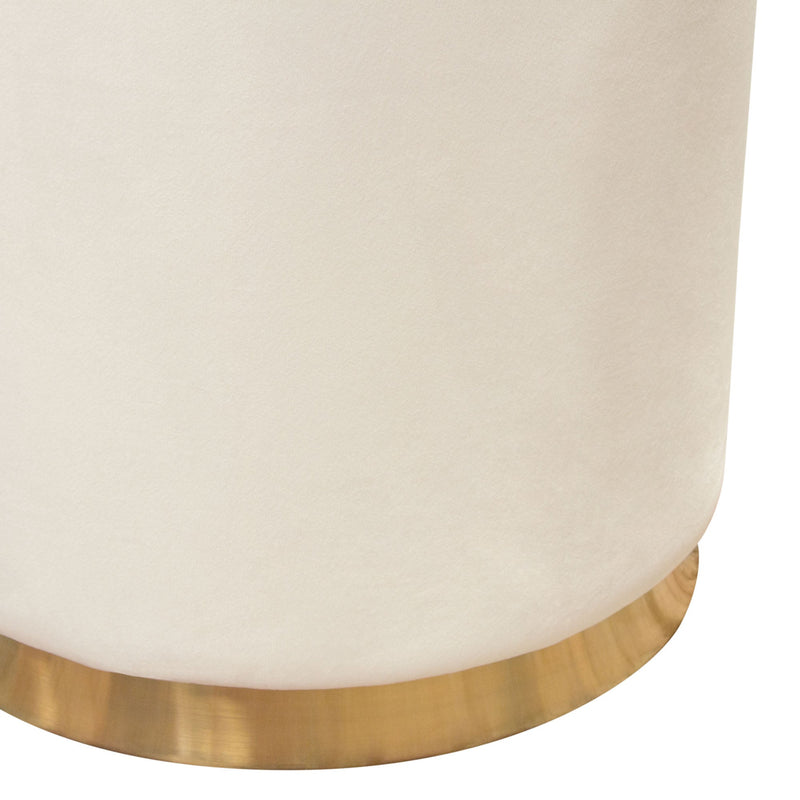 Sorbet Round Velvet Ottoman-zoom-
