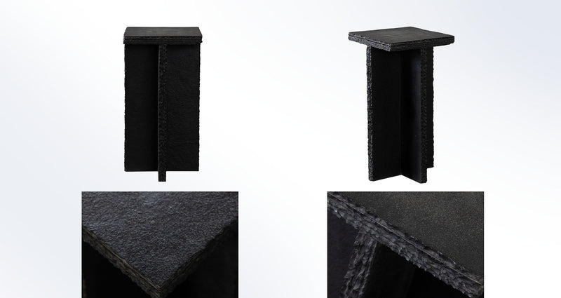 Spectre Black Slate Marble Accent Table-zoom-