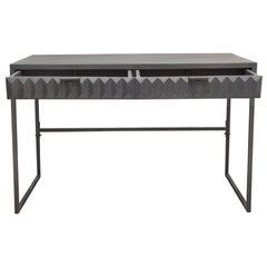 Spectrum Solid Mango Wood Desk – angle view – Lusso Furniture Miami