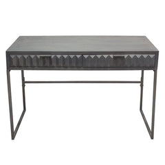 Spectrum Solid Mango Wood Desk – side view – Lusso Furniture Miami