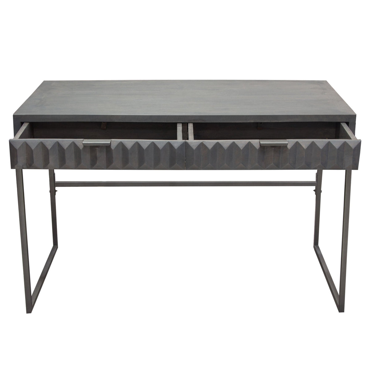 Spectrum Solid Mango Wood Desk – detail – Lusso Furniture Miami