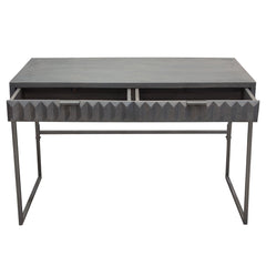 Spectrum Solid Mango Wood Desk – detail – Lusso Furniture Miami