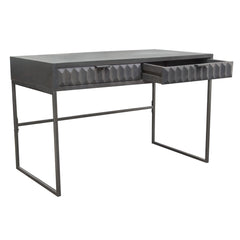 Spectrum Solid Mango Wood Desk – back view – Lusso Furniture Miami