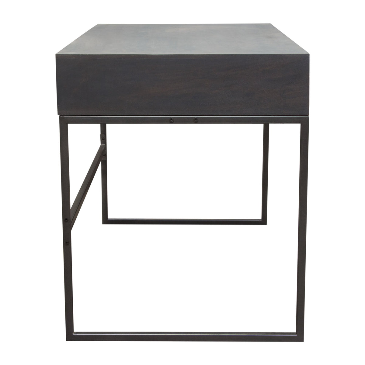 Spectrum Solid Mango Wood Desk – close-up – Lusso Furniture Miami