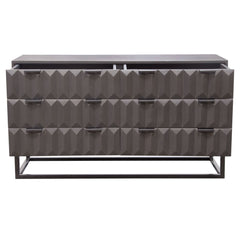 Spectrum Carved Mango Wood Dresser – detail – Lusso Furniture Miami