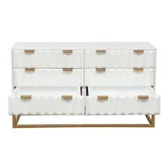 Spectrum Carved Mango Wood Dresser – close-up – Lusso Furniture Miami