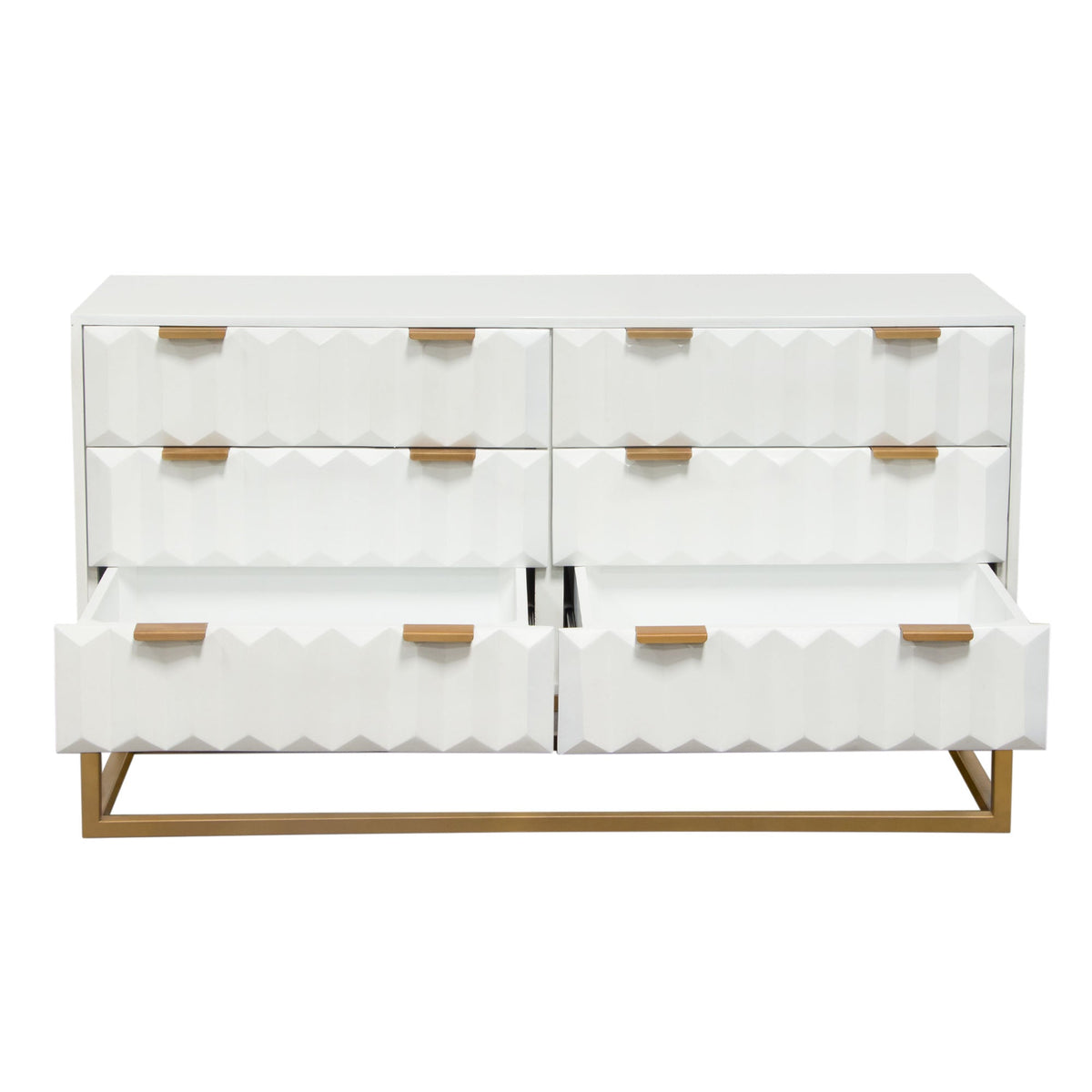 Spectrum Carved Mango Wood Dresser – close-up – Lusso Furniture Miami
