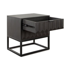 Spectrum Two Drawer Mango Wood End Table – room setting – Lusso Furniture Miami