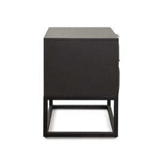 Spectrum Two Drawer Mango Wood End Table – top view – Lusso Furniture Miami