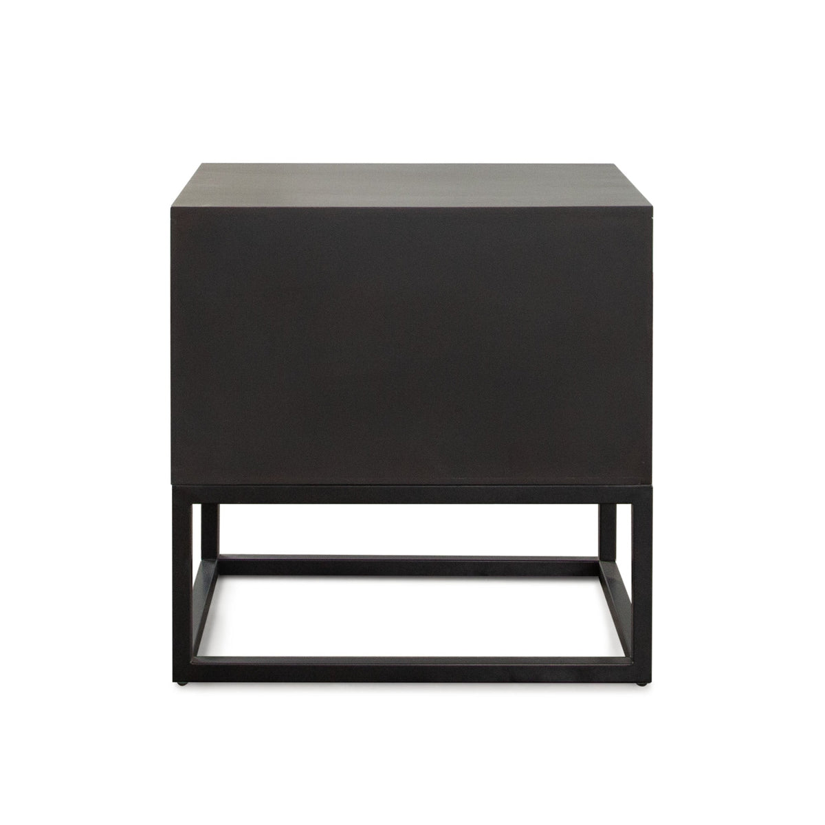 Spectrum Two Drawer Mango Wood End Table – close-up – Lusso Furniture Miami