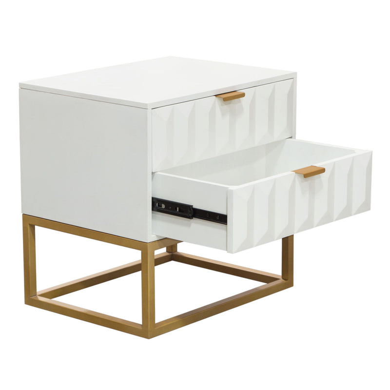 Spectrum Two Drawer Mango Wood End Table-zoom-