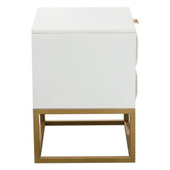 Spectrum Two Drawer Mango Wood End Table – view 15 – Lusso Furniture Miami